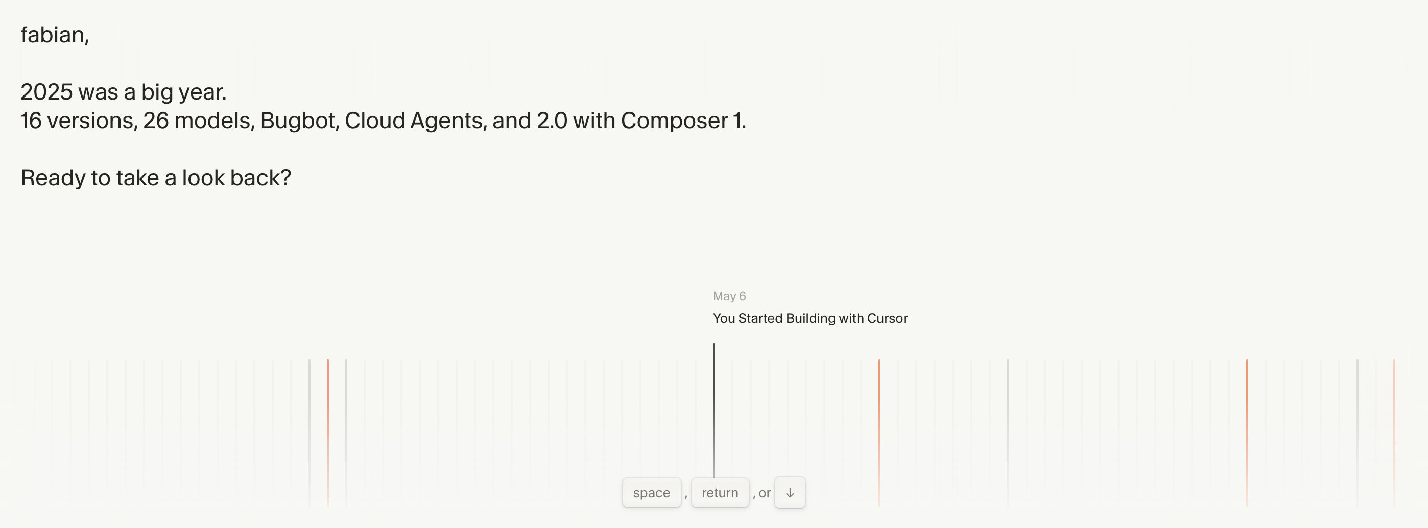 Cursor 2025 Screen 01 - Start page
